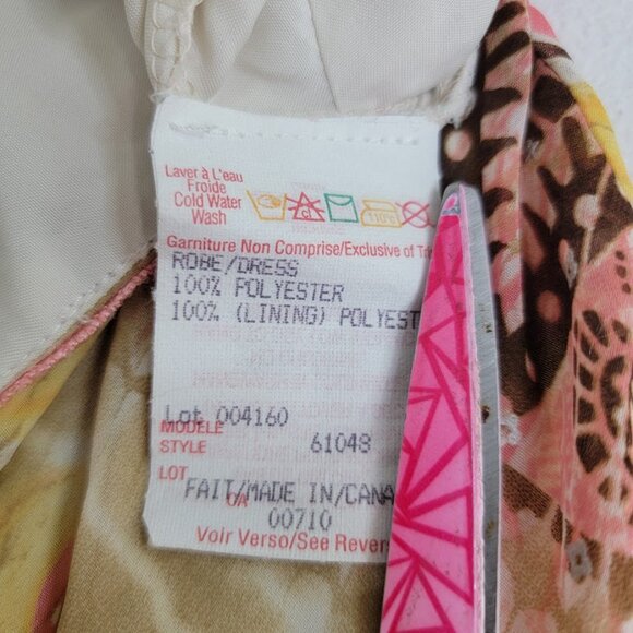 Joseph Ribkoff Pink Midi Slip Dress Sz 8 V-Neck Sleeveless Sequin Fairy Y2K Lace - Picture 10 of 11